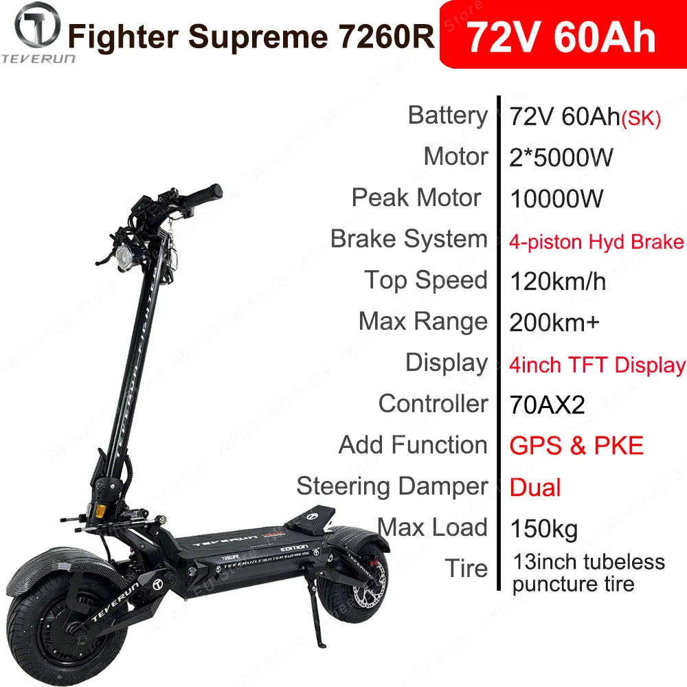 Scooter électrique Power 10000W GPS Fonction PKE