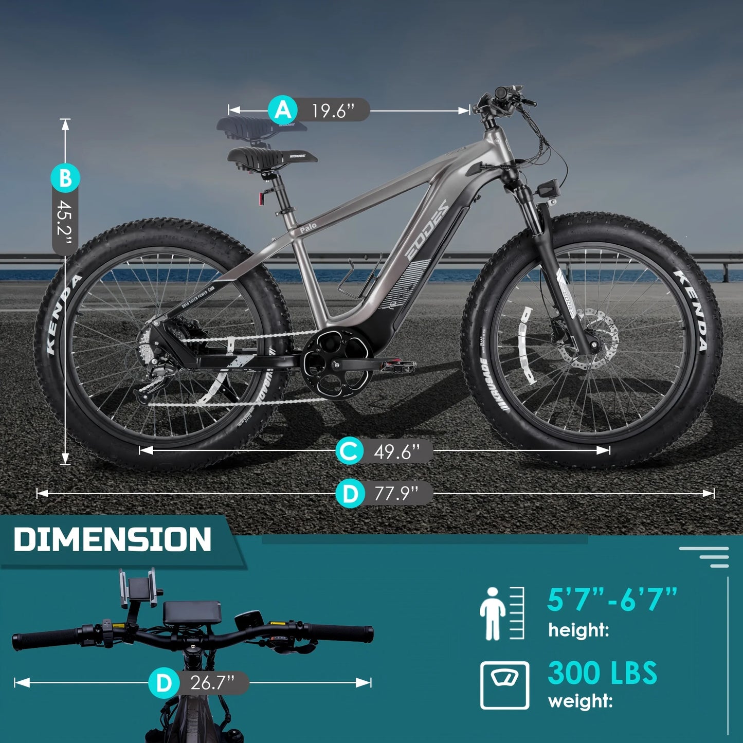 Vélo électrique pour adulte de haute qualité 52V750W 17AH