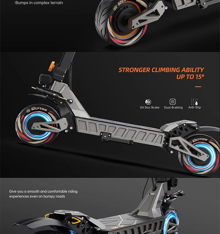 M6Max Dual Motor 5600W 60V27AH Fast Electrical Scooter