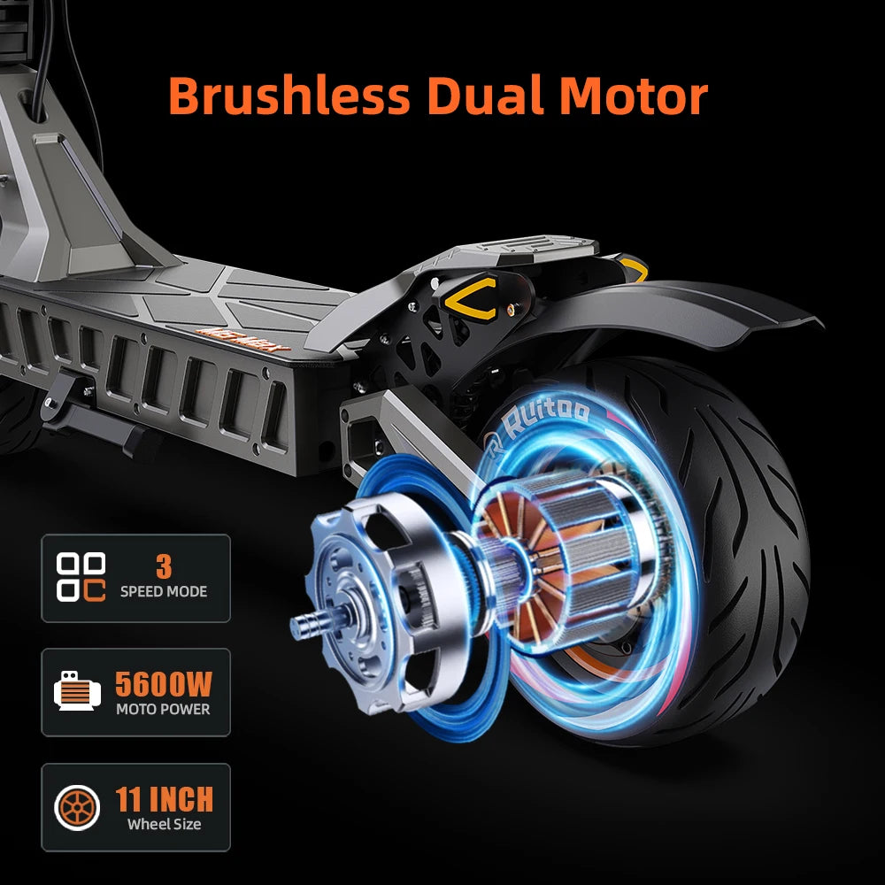 M6Max Dual Motor 5600W 60V27AH Fast Electrical Scooter