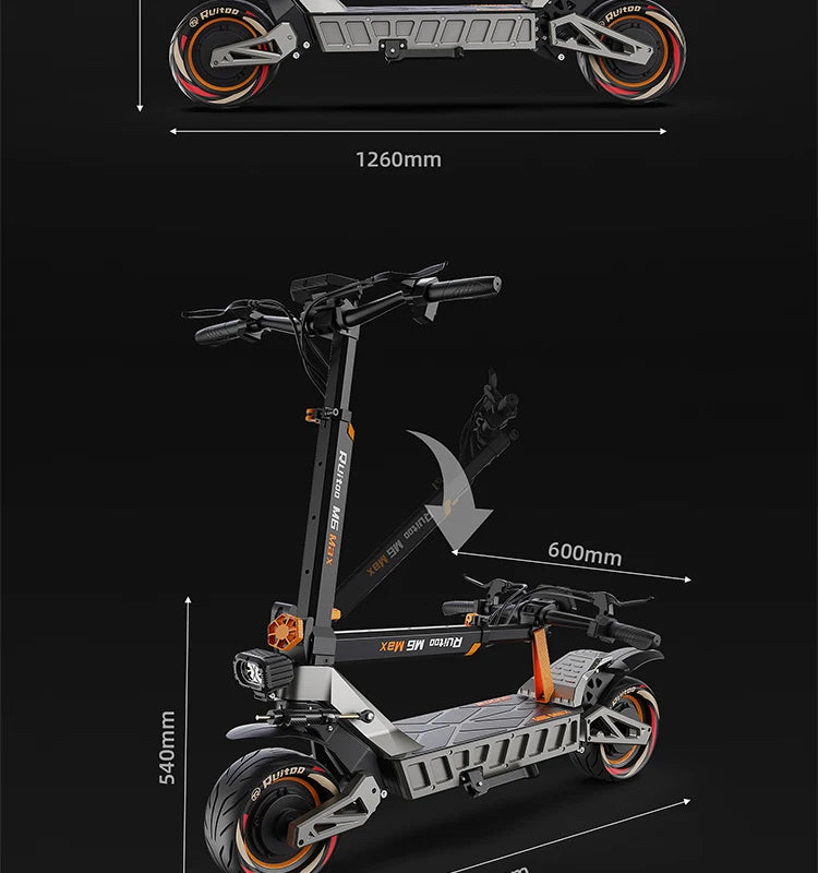 M6Max Dual Motor 5600W 60V27AH Fast Electrical Scooter