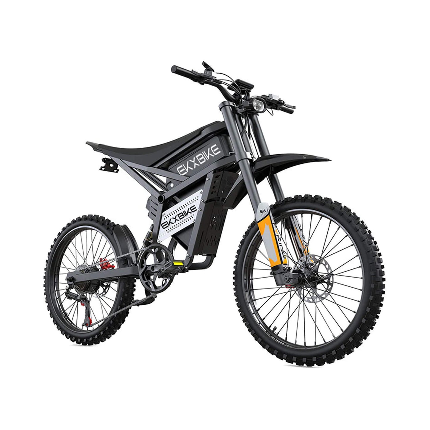 EKX E6 3000W 52V/40AH Premium Electric Carbon Steel Off-Road Mountain Dirt Bike (SAK18315)