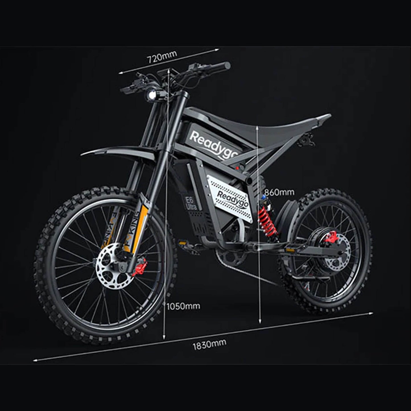 EKX E6 Ultra 3000W 60V/30AH Premium Electric High-strength Steel Pipe Off-Road Mountain Dirt Bike (SAK26319)